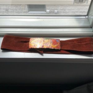 Maureen Elaine vintage suede dragon buckle belt
